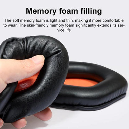 1 Pair Snap-on Replacement Earpads For ASUS ROG Strix7.1, Material:Protein Leather(Black Grey) - Earmuff & Pad by buy2fix | Online Shopping UK | buy2fix