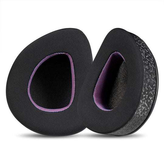 2pcs Insert Replacement Earpads For ASUS ROG Delta S, Material:Ice Leather Fabric(Black Purple)