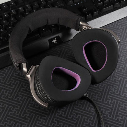 2pcs Insert Replacement Earpads For ASUS ROG Delta S, Material:Net Fabric(Black Purple) - Earmuff & Pad by buy2fix | Online Shopping UK | buy2fix