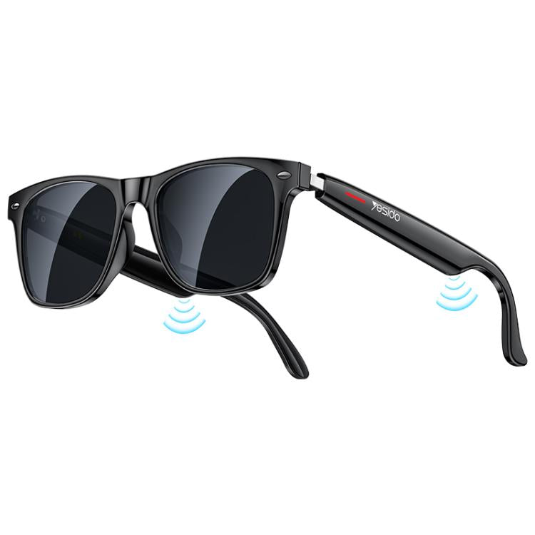 Yesido IO35 Smart Music Glasses IP54 Waterproof Support BT Call(Black) - Smart Glasses by Yesido | Online Shopping UK | buy2fix
