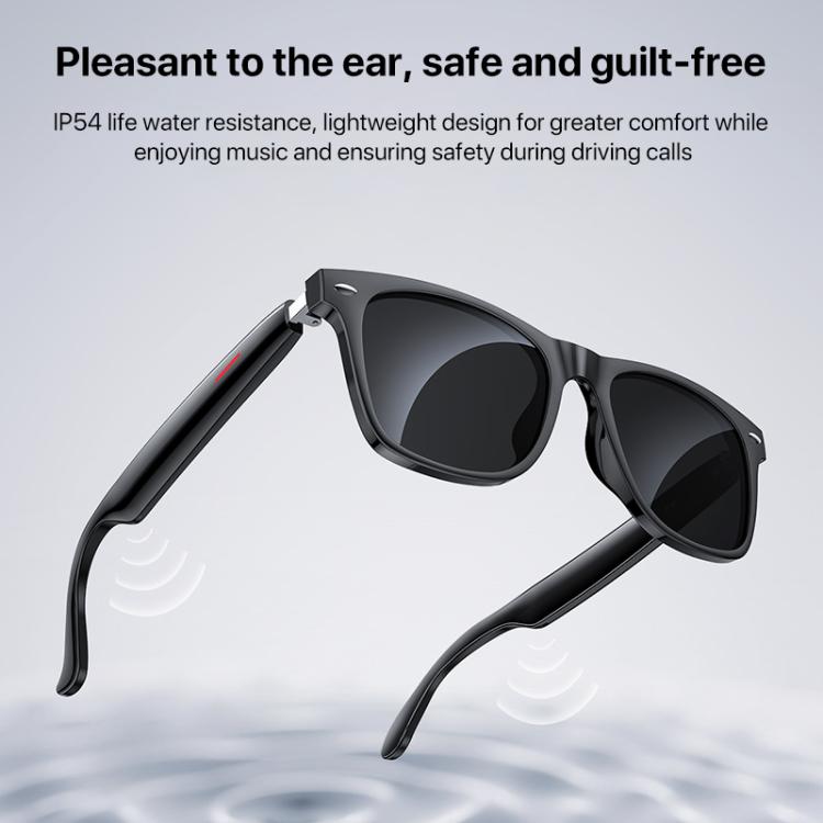 Yesido IO35 Smart Music Glasses IP54 Waterproof Support BT Call(Black) - Smart Glasses by Yesido | Online Shopping UK | buy2fix