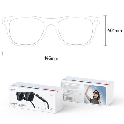 Yesido IO35 Smart Music Glasses IP54 Waterproof Support BT Call(Black) - Smart Glasses by Yesido | Online Shopping UK | buy2fix