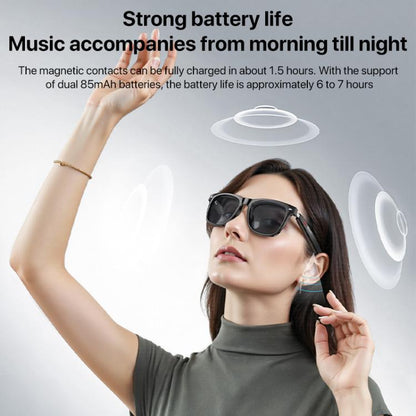 Yesido IO35 Smart Music Glasses IP54 Waterproof Support BT Call(Black) - Smart Glasses by Yesido | Online Shopping UK | buy2fix