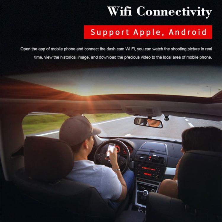 USB WiFi HD Night Vision Hidden Car Driving Recorder(Black) - Car DVRs by buy2fix | Online Shopping UK | buy2fix