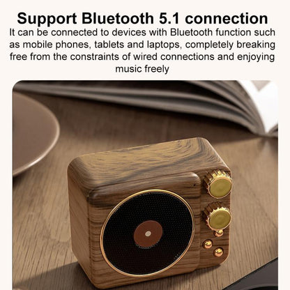 T10 Bluetooth Mini Wireless Smart Speaker(Wood Grain) - Desktop Speaker by buy2fix | Online Shopping UK | buy2fix