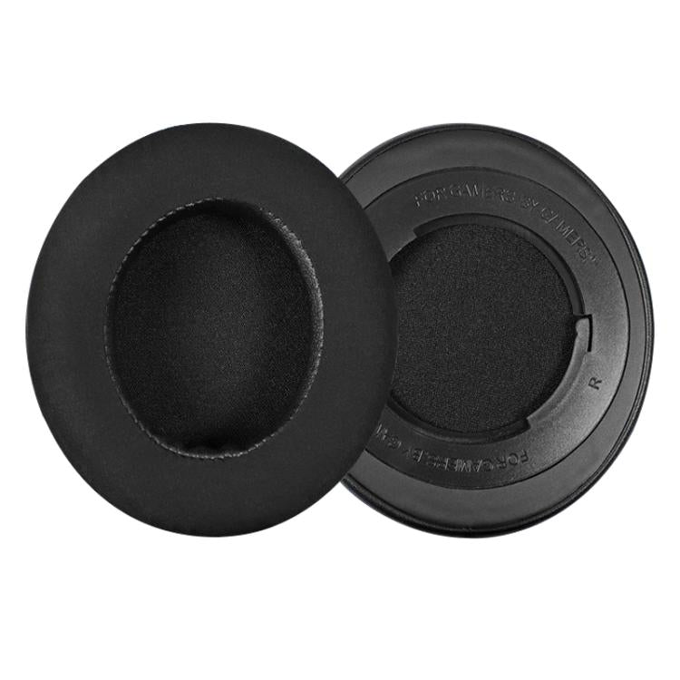 1 Pair Rotating Snap-on Replacement Earpads For Razer Kraken Pro V2, Material:Protein Leather Ice Silk Fabric(Black) - Earmuff & Pad by buy2fix | Online Shopping UK | buy2fix