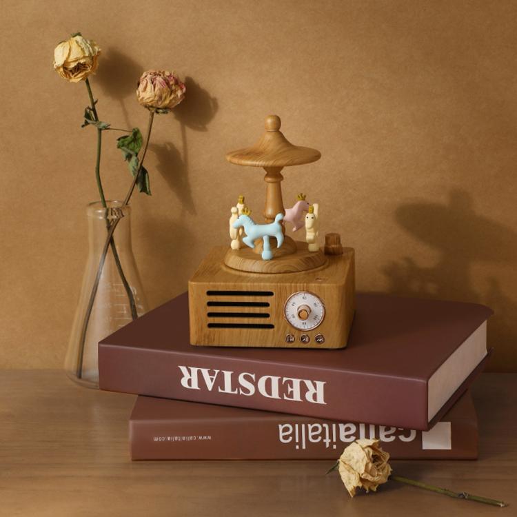 T15 Carousel Bluetooth Mini Wireless Smart Speaker(Wood Grain) - Desktop Speaker by buy2fix | Online Shopping UK | buy2fix