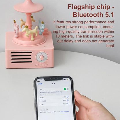 T15 Carousel Bluetooth Mini Wireless Smart Speaker(Wood Grain) - Desktop Speaker by buy2fix | Online Shopping UK | buy2fix