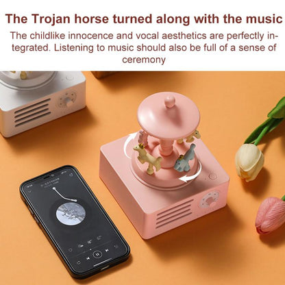 T15 Carousel Bluetooth Mini Wireless Smart Speaker(Wood Grain) - Desktop Speaker by buy2fix | Online Shopping UK | buy2fix