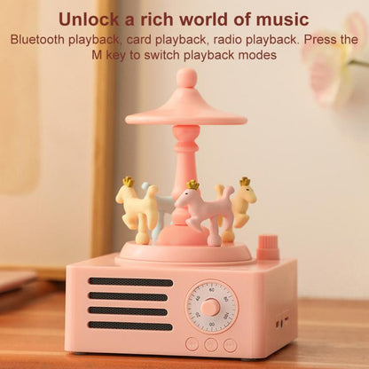 T15 Carousel Bluetooth Mini Wireless Smart Speaker(Pink) - Desktop Speaker by buy2fix | Online Shopping UK | buy2fix