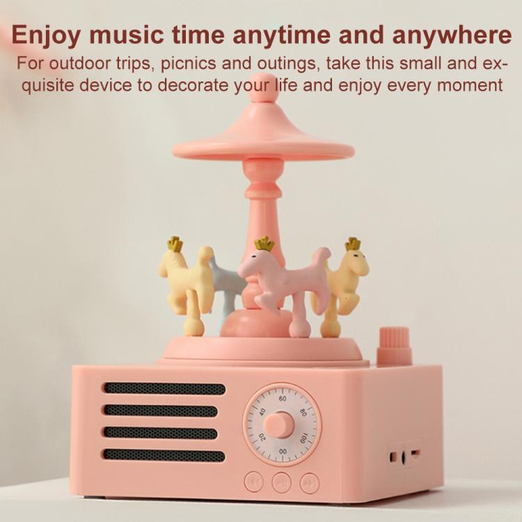 T15 Carousel Bluetooth Mini Wireless Smart Speaker(Pink) - Desktop Speaker by buy2fix | Online Shopping UK | buy2fix