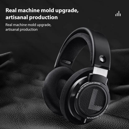 1 Pair Protein Leather Stitching LR Printing Punching Earphone Replacement Earpads Pads For Philips SHP9500(Black) - Earmuff & Pad by buy2fix | Online Shopping UK | buy2fix