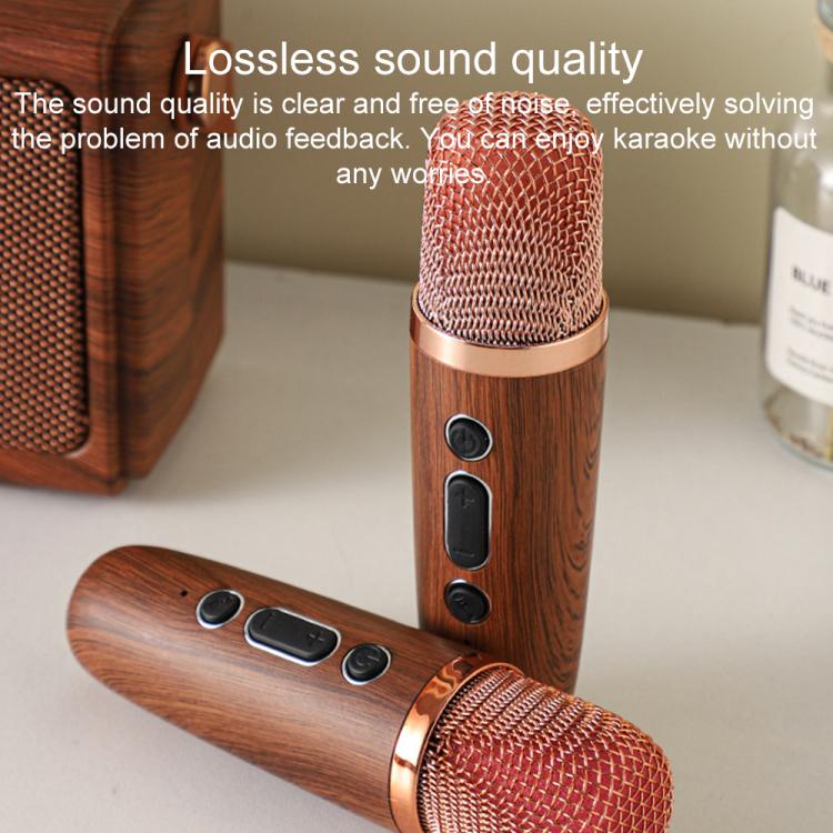 H1 Portable Outdoor Bluetooth Wireless Smart Speaker with Microphone(Wood Grain) - Desktop Speaker by buy2fix | Online Shopping UK | buy2fix