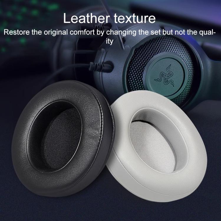 2pcs Insert Replacement Earpads For Razer Kraken Tournament / Edition / Kraken Kitty, Material:Protein Leather(Grey) - Earmuff & Pad by buy2fix | Online Shopping UK | buy2fix