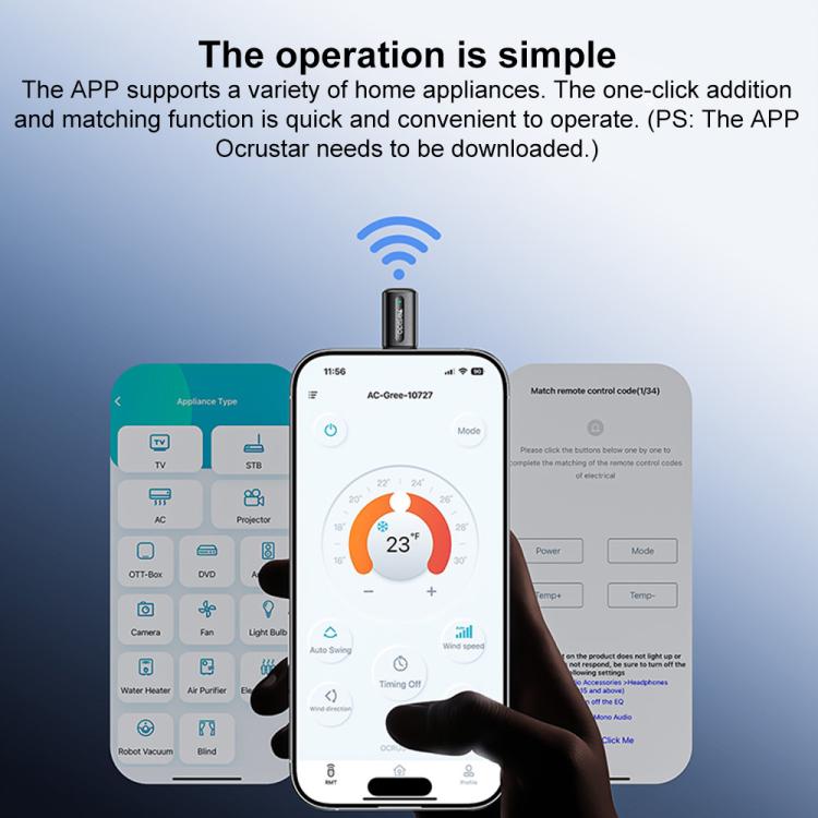 Yesido EC26C Type-C Mobile Phone Smart Remote Control Infrared Transmitter(Black) - Phone Remote Control by Yesido | Online Shopping UK | buy2fix