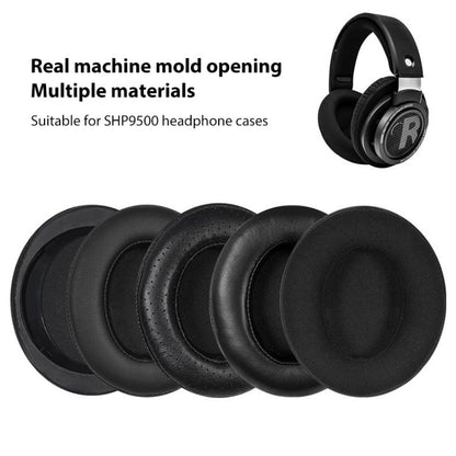 2pcs Lambskin Gold Velvet Earphone Replacement Earpads Pads For Philips SHP9500(Black) - Earmuff & Pad by buy2fix | Online Shopping UK | buy2fix
