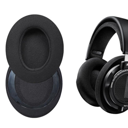 2pcs Lambskin Gold Velvet Earphone Replacement Earpads Pads For Philips SHP9500(Black) - Earmuff & Pad by buy2fix | Online Shopping UK | buy2fix