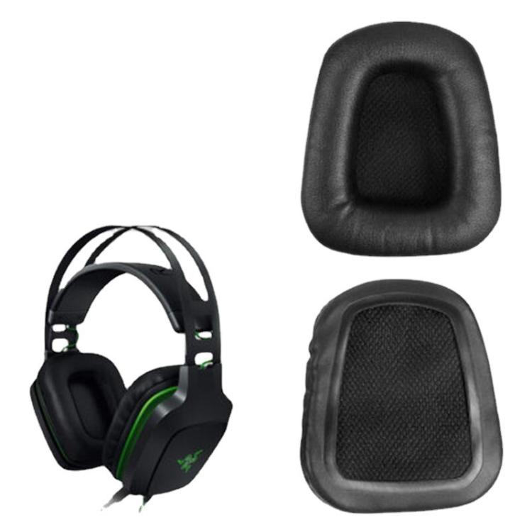 2pcs Insert Replacement Earpads For Razer Electra V1 / V2, Material:Protein Leather(Black) - Earmuff & Pad by buy2fix | Online Shopping UK | buy2fix