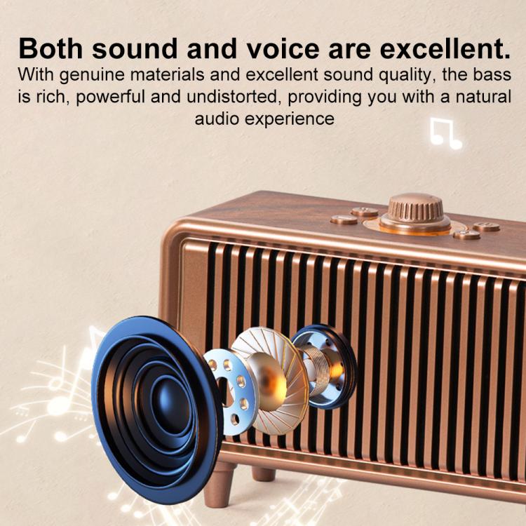 H2 Bluetooth Wireless Smart Speaker(Wood Grain) - Desktop Speaker by buy2fix | Online Shopping UK | buy2fix