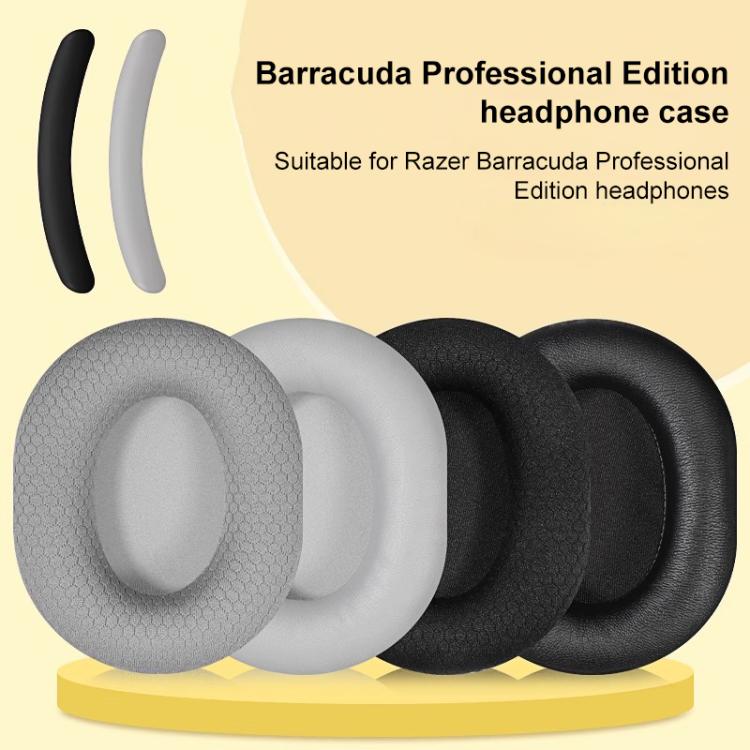 2pcs Insert Replacement Earpads For Razer Barracuda / Barracuda X, Material:Football Net Fabric(Grey) - Earmuff & Pad by buy2fix | Online Shopping UK | buy2fix