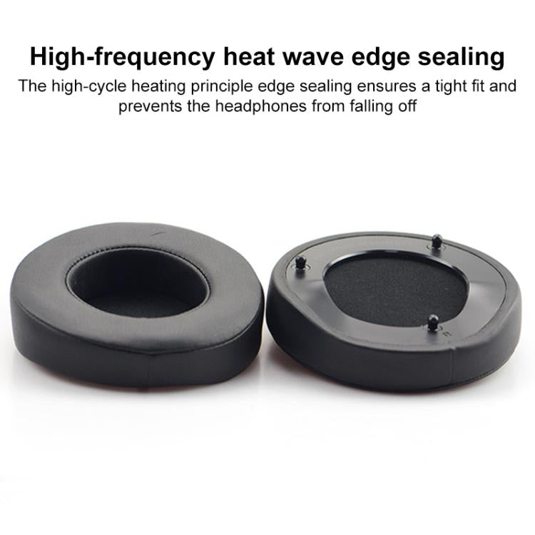 1 Pair Push Snap-on Replacement Earpads For Razer ManOWar 7.1, Material:Protein Leather Ice Silk Fabric(Black) - Earmuff & Pad by buy2fix | Online Shopping UK | buy2fix