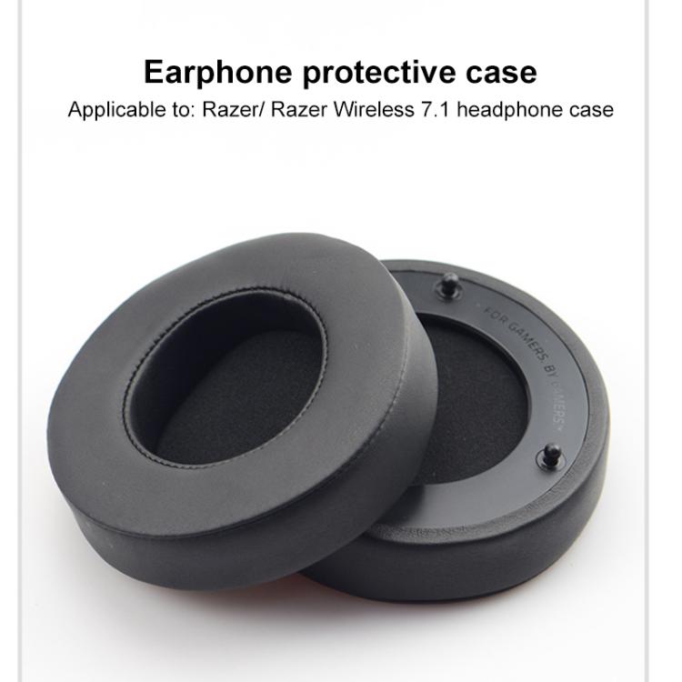 1 Pair Push Snap-on Replacement Earpads For Razer ManOWar 7.1, Material:Lambskin(Black) - Earmuff & Pad by buy2fix | Online Shopping UK | buy2fix
