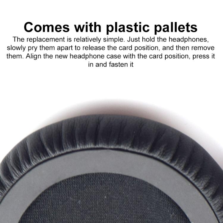 For DENON AH-MM400 2pcs Insert Lambskin Replacement Earpads(Black) - Earmuff & Pad by buy2fix | Online Shopping UK | buy2fix