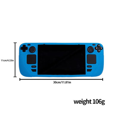For Steam Deck Game Console Silicone One-piece Protective Case(Blue) - Cover Case by buy2fix | Online Shopping UK | buy2fix