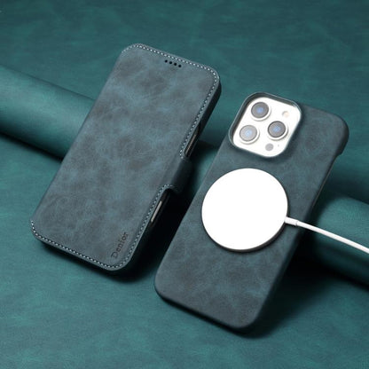 For iPhone 16 Plus Denior B07 MagSafe Detachable Leather Phone Case(Blue) - iPhone 16 Plus Cases by Denior | Online Shopping UK | buy2fix