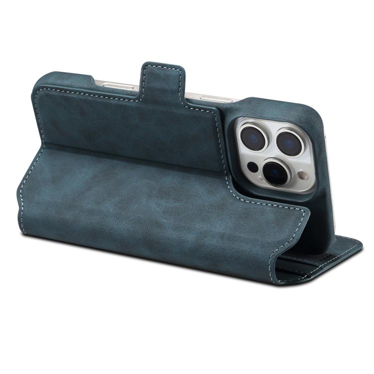 For iPhone 16 Plus Denior B07 MagSafe Detachable Leather Phone Case(Blue) - iPhone 16 Plus Cases by Denior | Online Shopping UK | buy2fix