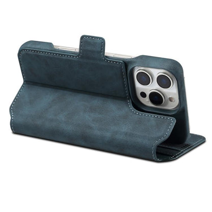 For iPhone 16 Plus Denior B07 MagSafe Detachable Leather Phone Case(Blue) - iPhone 16 Plus Cases by Denior | Online Shopping UK | buy2fix