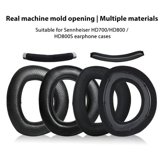 2pcs Snap-on Replacement Earpads For Sennheiser HD700, Material:Lambskin Stitching(Black) - Earmuff & Pad by buy2fix | Online Shopping UK | buy2fix