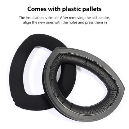 1 Pair Snap-on Replacement Earpads For Sennheiser HD800 / HD800S, Material:Lambskin Perforated Stitching(Black) - Earmuff & Pad by buy2fix | Online Shopping UK | buy2fix