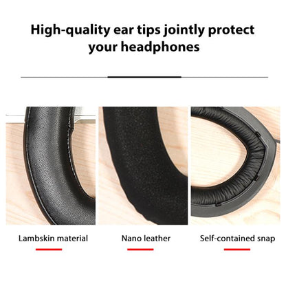 1 Pair Snap-on Replacement Earpads For Sennheiser HD800 / HD800S, Material:Flannel Stitching(Black) - Earmuff & Pad by buy2fix | Online Shopping UK | buy2fix