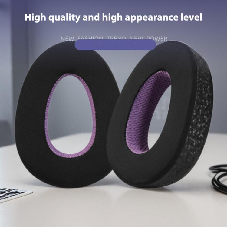 2pcs Snap-on Replacement Earpads For Sennheiser PXC550 / PXC480 / MB660, Material:Magic Ice Leather(Black Purple) - Earmuff & Pad by buy2fix | Online Shopping UK | buy2fix