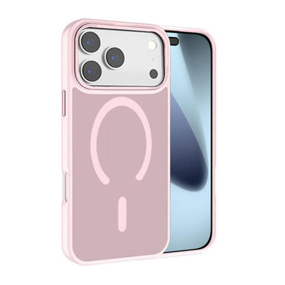 For iPhone 17 Pro Kalebol Metal Lens Frame MagSafe Frosted PC Phone Case(Pink) - iPhone 17 Pro Cases by Kalebol | Online Shopping UK | buy2fix
