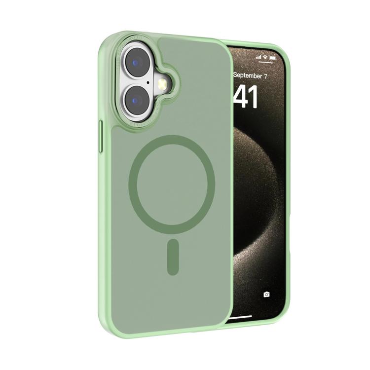 For iPhone 17 Kalebol Metal Lens Frame MagSafe Frosted PC Phone Case(Matcha Green) - iPhone 17 Cases by Kalebol | Online Shopping UK | buy2fix
