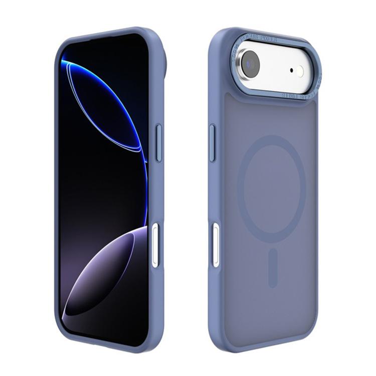 For iPhone Air Kalebol Metal Lens Frame MagSafe Frosted PC Phone Case(Sierra Blue) - iPhone Air Cases by Kalebol | Online Shopping UK | buy2fix