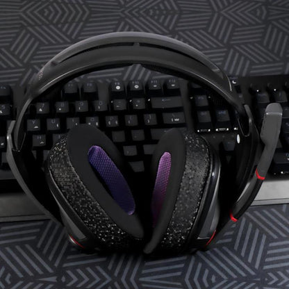 2pcs Insert Replacement Earpads For Sennheiser GSP370 / GSP300 / GSP350 / GSP305 / GSP301, Material:Weaving Mesh(Black Purple) - Earmuff & Pad by buy2fix | Online Shopping UK | buy2fix