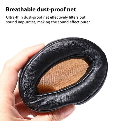 2pcs Insert Lambskin Replacement Earpads For Sennheiser MOMENTUM 2.0(Black Yellow) - Earmuff & Pad by buy2fix | Online Shopping UK | buy2fix