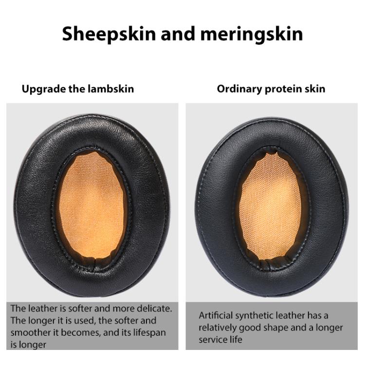 2pcs Insert Lambskin Replacement Earpads For Sennheiser MOMENTUM 2.0(Dark Brown) - Earmuff & Pad by buy2fix | Online Shopping UK | buy2fix