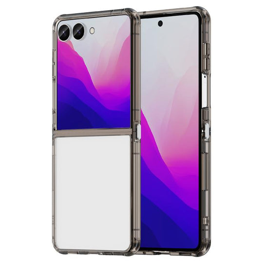 For Galaxy Z Flip8 5G PC Hybrid TPU Airbag Shockproof Phone Case(Transparent Black)