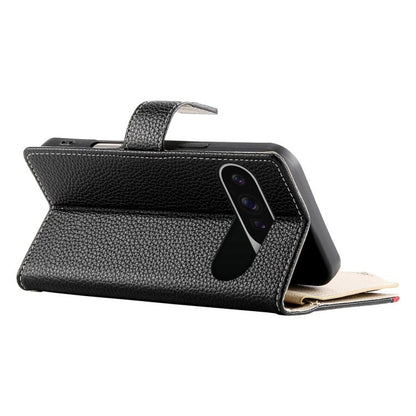 For Google Pixel 9 Pro XL / Pixel 10 Pro XL Stitching Multi-card Zipper Wallet Leather Phone Case with Short Strap(Black) - Google Cases by buy2fix | Online Shopping UK | buy2fix