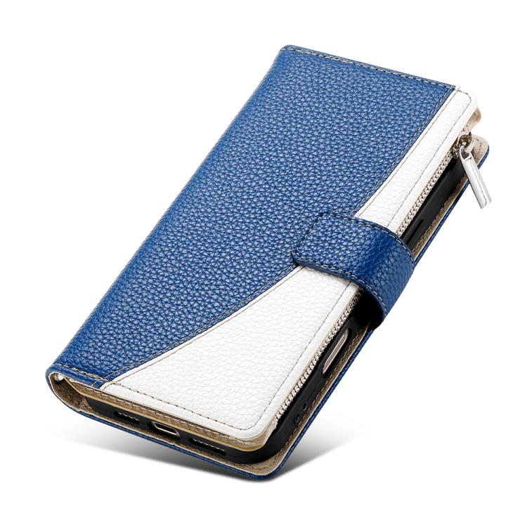 For Google Pixel 9 Pro XL / Pixel 10 Pro XL Stitching Multi-card Zipper Wallet Leather Phone Case with Short Strap(Dark Blue) - Google Cases by buy2fix | Online Shopping UK | buy2fix