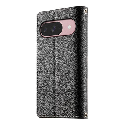 For Google Pixel 9 / 9 Pro / 10 / 10 Pro Stitching Multi-card Zipper Wallet Leather Phone Case with Short Strap(Black) - Google Cases by buy2fix | Online Shopping UK | buy2fix