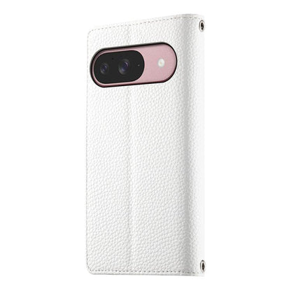 For Google Pixel 9 / 9 Pro / 10 / 10 Pro Stitching Multi-card Zipper Wallet Leather Phone Case with Short Strap(White) - Google Cases by buy2fix | Online Shopping UK | buy2fix