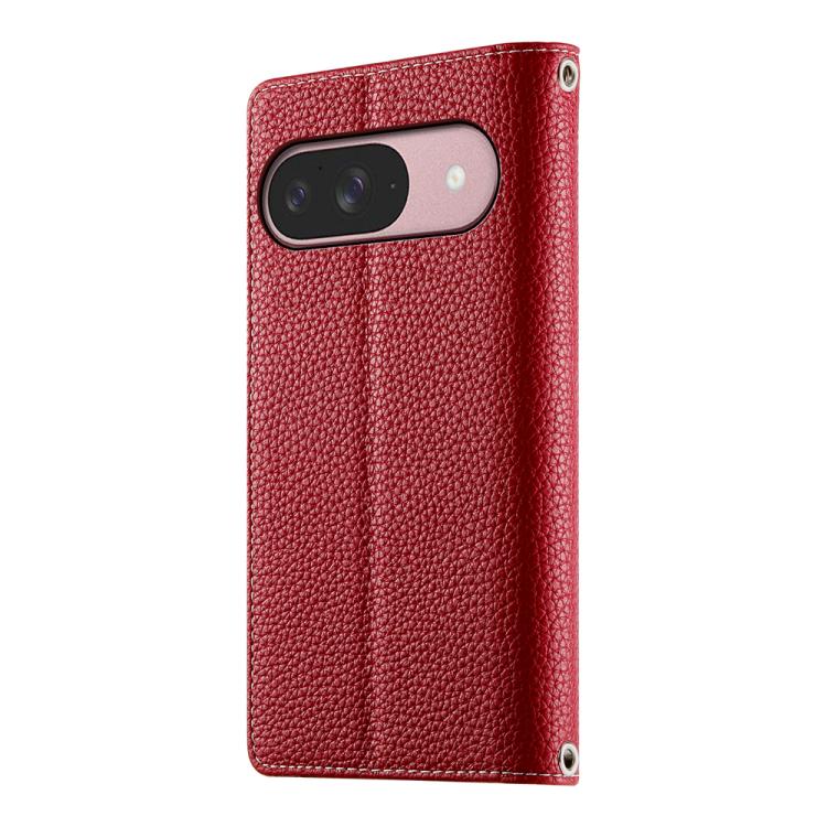 For Google Pixel 9 / 9 Pro / 10 / 10 Pro Stitching Multi-card Zipper Wallet Leather Phone Case with Short Strap(Red) - Google Cases by buy2fix | Online Shopping UK | buy2fix