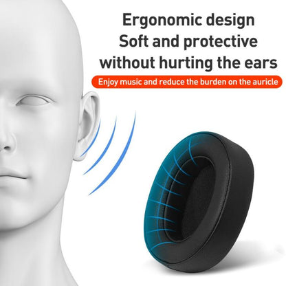 2pcs Spliced ??Skin-friendly Cotton Earphone Replacement Earpads Pads For Sony WH-1000XM5(Black) - Earmuff & Pad by buy2fix | Online Shopping UK | buy2fix