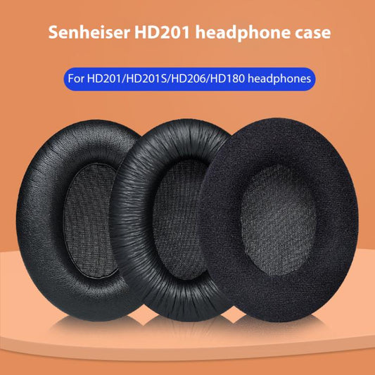 2pcs Snap-on Replacement Earpads For Sennheiser HD201 / HD201S / HD180 / HD418 / HD419 / HD421 / HD428 / HD429 / HD438 / HD439 / HD448 / HD450, Material:Flannel(Black) - Earmuff & Pad by buy2fix | Online Shopping UK | buy2fix