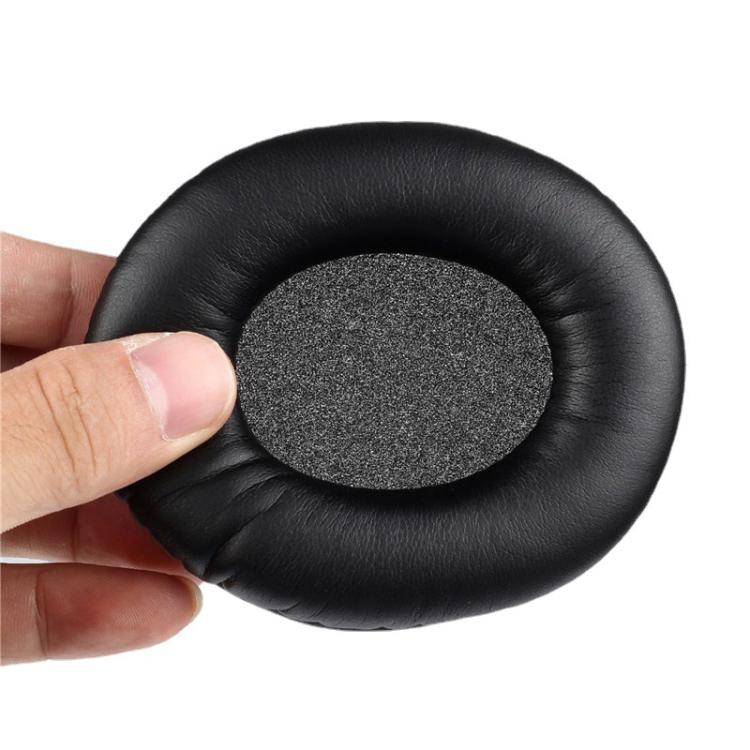 2pcs Insert Protein Leather Replacement Earpads For Sennheiser HD435 / HD415 / HD465 / HD485(Black) - Earmuff & Pad by buy2fix | Online Shopping UK | buy2fix